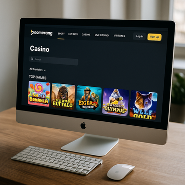 BoomerangBet - Benutzerfreundliches Design - Desktop Plattform